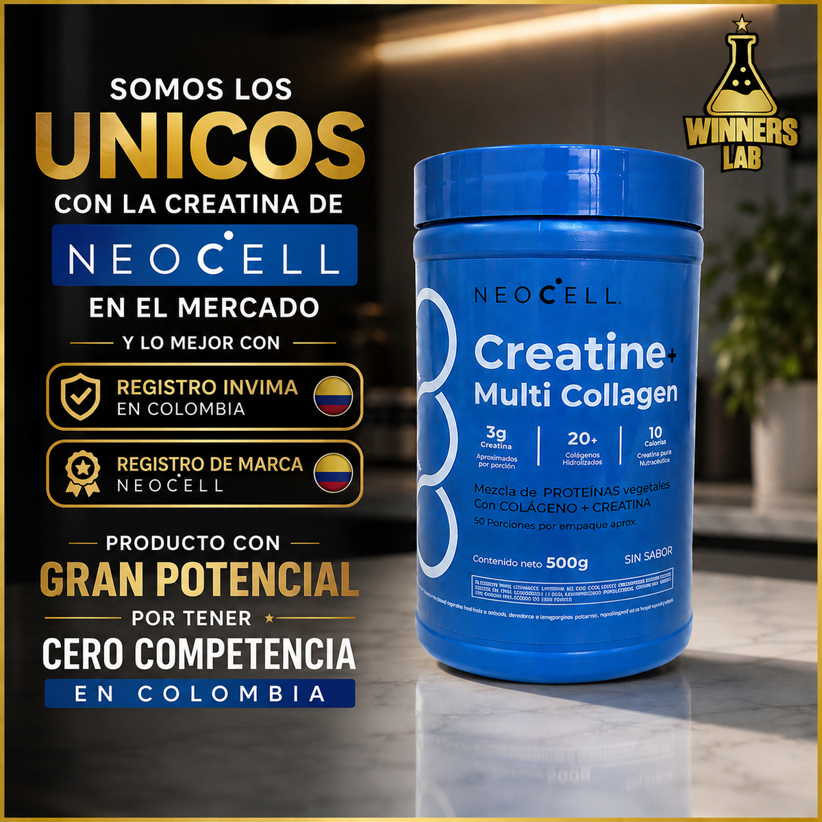 Creatina Neocell Invima 500 Gramos D.p